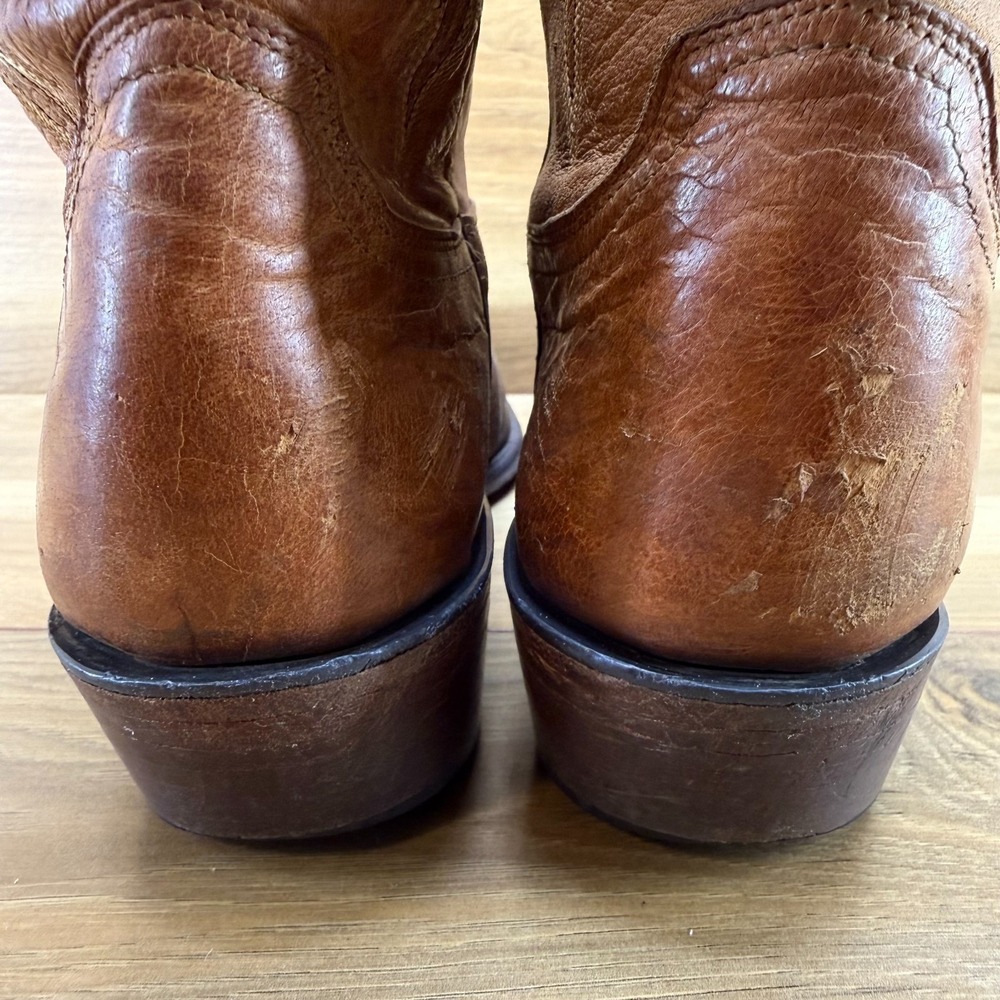 Lucchese 1883 Brown Leather Snip Toe Mens 8.5 D Western Cowboy Rodeo Ranch - Picture 7 of 12